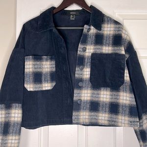 Forever 21 Corduroy and Flannel Cropped Jacket